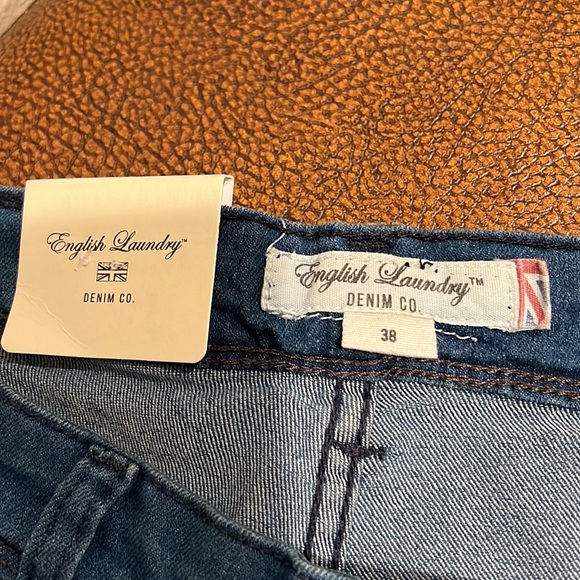 Brand New Rare Classic English Laundry Stone Washed Distressed Blue Jeans Shorts - Picture 4 of 8